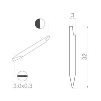 Keramische kling (bit), 3,00 x 0,30 mm Bernstein Tools for Electronics 1-757 - thumbnail