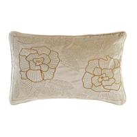 Kussen DKD Home Decor Gouden 50 x 10 x 30 cm Blommor - thumbnail