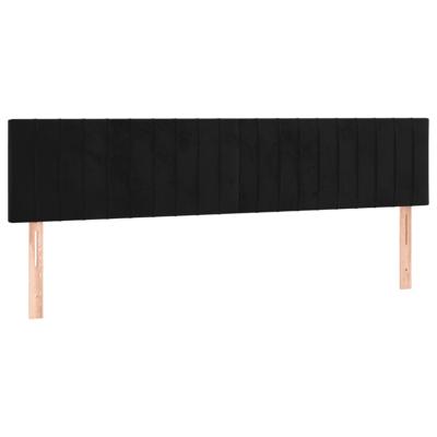 Boxspring met matras fluweel zwart 140x190 cm