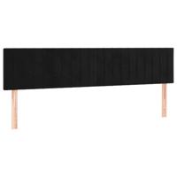 Boxspring met matras fluweel zwart 140x190 cm - thumbnail