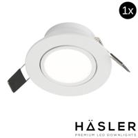 Inbouwspot Häsler Ancona Incl. Fase Aansnijding Dimbaar 8 cm 4 Watt Helder Wit RVS Set 1x - thumbnail