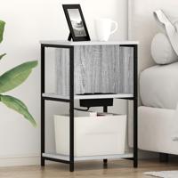 Nachtkastje 2 pcs Grijs sonoma 38 x 31 x 61 cm Bewerkt hout - thumbnail