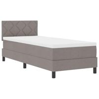 Boxspringbed met matras met matras Taupe 80 x 200 cm Stof - thumbnail