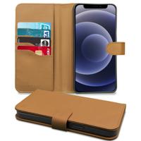 Høyde - Vegan lederen bookcase hoes - 100% Biologisch Afbreekbaar - iPhone 12 Mini - Cognac - thumbnail