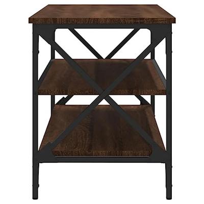 Tv-meubel 100x40x50 cm bewerkt hout bruineikenkleurig