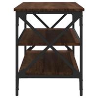 Tv-meubel 100x40x50 cm bewerkt hout bruineikenkleurig - thumbnail