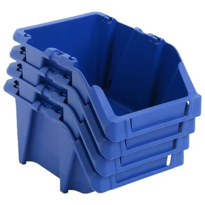 vidaXL Opbergbakken stapelbaar 125x195x90 mm blauw 150 st