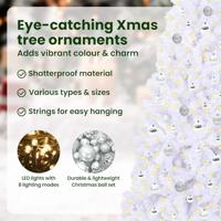 Kunstkerstboom met 300 LED Wit 210 cm PVC en staal - thumbnail