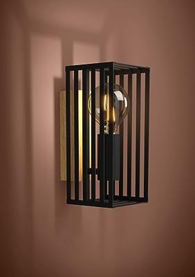 Stars of Light WandlampCidraz vierkant met hout - 390165