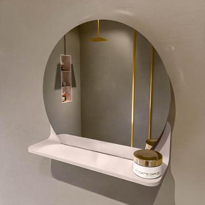 MONDIAZ SPOT spiegel rond 40cm met Spiegelplanchet kleur Rosee.