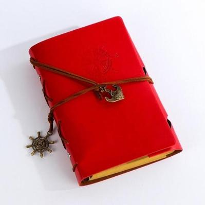 P697 Creative Corsair anker briefpapier Kladblok kantoorbenodigdheden school cute retro spiraal notebook dagboek boek (rood)