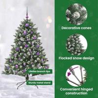 VidaXL Kunstkerstboom met 150 led groen 150 cm pvc en plastic en staal - thumbnail