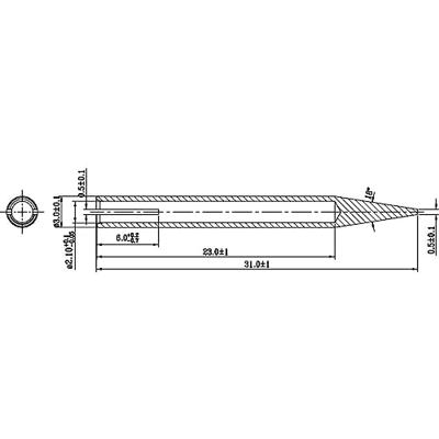 TOOLCRAFT MST-01 Soldeerpunt Potloodvorm Grootte soldeerpunt 3 mm Lengte soldeerpunt: 31 mm Inhoud: 1 stuk(s)