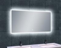Badkamerspiegel Quatro | 120x60 cm | Rechthoekig | Directe en indirecte LED verlichting | Touch button | Met verwarming - thumbnail