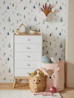 Handige wekelijkse LINE CONFETTI-ladenkast wit - thumbnail