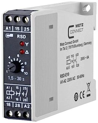 Metz Connect 11016005270417 RSD-E10 Ster-driehoek-relais 230 V/AC 1 stuk(s) 2x wisselcontact Metz Connect 11016005270417 RSD-E10 Ster-driehoek-relais 230 V/AC 1 stuk(s) 2x wisselcontact