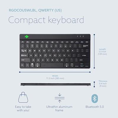 R-Go Compact Break ergonomisch Bluetooth toetsenbord, qwerty, zwart