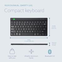 R-GO Tools Compact Break Toetsenbord Bluetooth QWERTY, US-Engels Zwart Ergonomisch - thumbnail