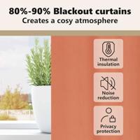 VidaXL Zwart-out gordijnen met ringen 2 pcs terracotta 175 x 140 cm - thumbnail