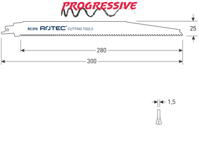 Rotec Reciprozagen | RC390 | S1256XHM | 2 Stuks - 525.0390 Rotec Reciprozagen | RC390 | S1256XHM | 2 Stuks - 525.0390