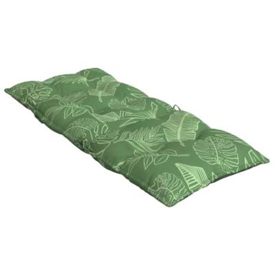 VidaXL Stoelkussens 4 st hoge rug bladpatroon oxford stof