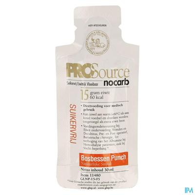 Prosource Nocarb Bosbes 15g Eiwit Zakje 1x30ml