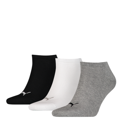 Puma sokken invisible grijs-wit-zwart 3-pack-43-46