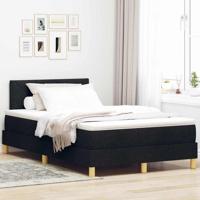 Boxspringbed met matras met matras Zwart 120 x 200 cm Stof - thumbnail