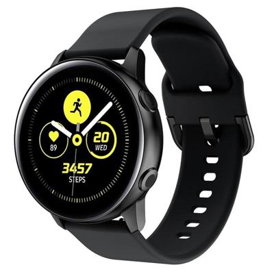 Smart Watch gegalvaniseerde gesp polsband horlogebandje voor Galaxy Watch Active (zwart)