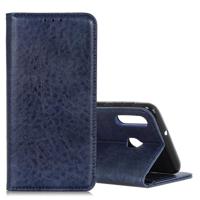 Magnetische retro Crazy Horse textuur horizontale Flip lederen case voor Galaxy A40 met houder & kaartsleuven & fotolijstjes (blauw) - thumbnail