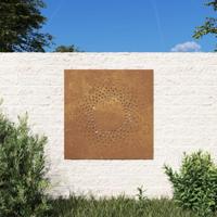VidaXL Wanddecoratie tuin zonontwerp 55x55 cm cortenstaal - thumbnail