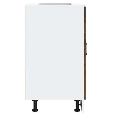 Spoelbakonderkast Lucca bewerkt hout gerookt eikenkleurig