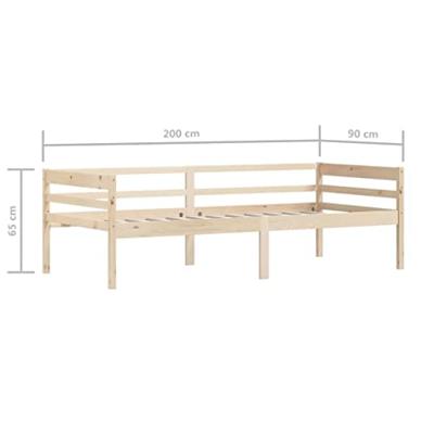 Bedframe massief grenenhout 90x200 cm