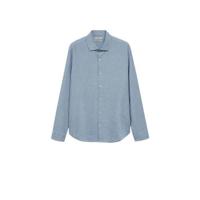 Mango Man regular fit overhemd lichtblauw - thumbnail