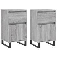 Dressoirs 2 st 40x35x70 cm bewerkt hout grijs sonoma - thumbnail