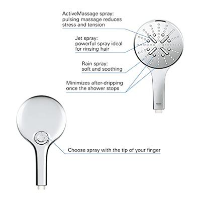 Grohe Handdouche Rainshower SmartActive 130 Rond 13 cm Chroom - 26574000 Chroom