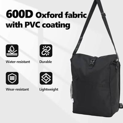 VidaXL Fietstas zwart 33 x 16 x 60 cm polyester