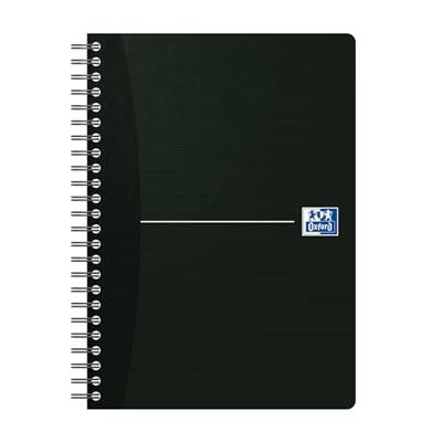 Oxford Office Essentials spiraalschrift, 180 bladzijden, ft A5, gelijnd, zwart - thumbnail