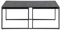 Bendt Salontafel 'Anker' Set van 3 stuks, Marmerlook, kleur Zwart - thumbnail