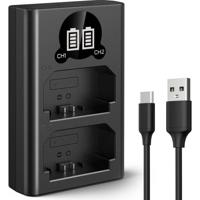 K&F Concept NP-FZ100 Dual Battery Charger USB-C with display - thumbnail