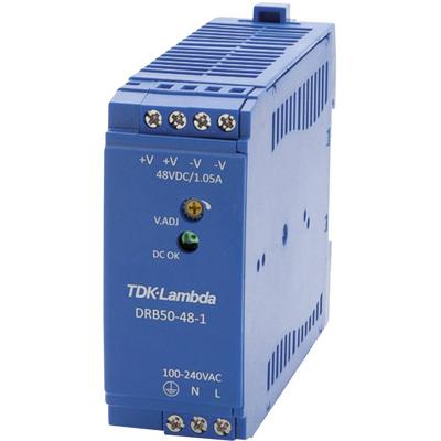 TDK-Lambda DRB50-48-1 DIN-rail netvoeding 48 V/DC 1.05 A 50.4 W Aantal uitgangen: 1 x Inhoud: 1 stuk(s) TDK-Lambda DRB50-48-1 DIN-rail netvoeding 48 V/DC 1.05 A 50.4 W Aantal uitgangen: 1 x Inhoud: 1 stuk(s)