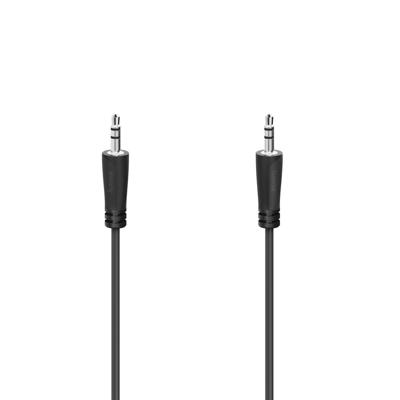 Hama AUDIOKABEL, 3,5MM JACK-STEREO - 3,5MM JACK STEREO, 1,5 M Audio kabel Zwart
