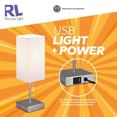 Trio SchemerlampjeOle wit met RVS - R51061007