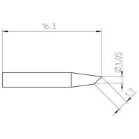 Weller RTP 012 B MS Soldeerpunt Afgeschuind Grootte soldeerpunt 1.2 mm Lengte soldeerpunt: 16.3 mm Inhoud: 1 stuk(s) - thumbnail