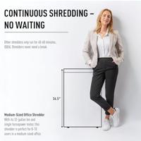 Ideal Office 3104 Papierversnipperaar 28 vellen Strip cut 4 mm P-2 120 l Ook geschikt voor Paperclips, CDs, DVDs, Nietjes, Creditcards - thumbnail