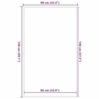 Deurmat 90x150 cm zwart - thumbnail