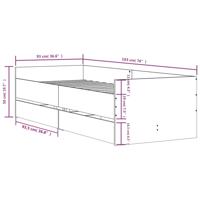Bedframe met lades sonoma eikenkleurig 90x190 cm - thumbnail