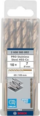 Bosch Accessories 2608585892 HSS Metaal-spiraalboor 7 mm Gezamenlijke lengte 109 mm Kobalt DIN 338 Cilinderschacht 10 stuk(s) Bosch Accessories 2608585892 HSS Metaal-spiraalboor 7 mm Gezamenlijke lengte 109 mm Kobalt DIN 338 Cilinderschacht 10 stuk(s)