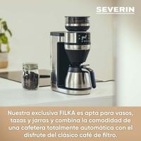 Severin KA4853 Filka Filter Koffiezetapparaat met Thermoskan Zwart/RVS - thumbnail