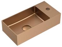 Wastafel Roestvrije Staal incl. Afvoer Sapho Aurum 36,5x18 cm Koper Goud - thumbnail